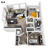 Geo Apartments A4 Floor Plan Geo Apartments A4 Floor Plan